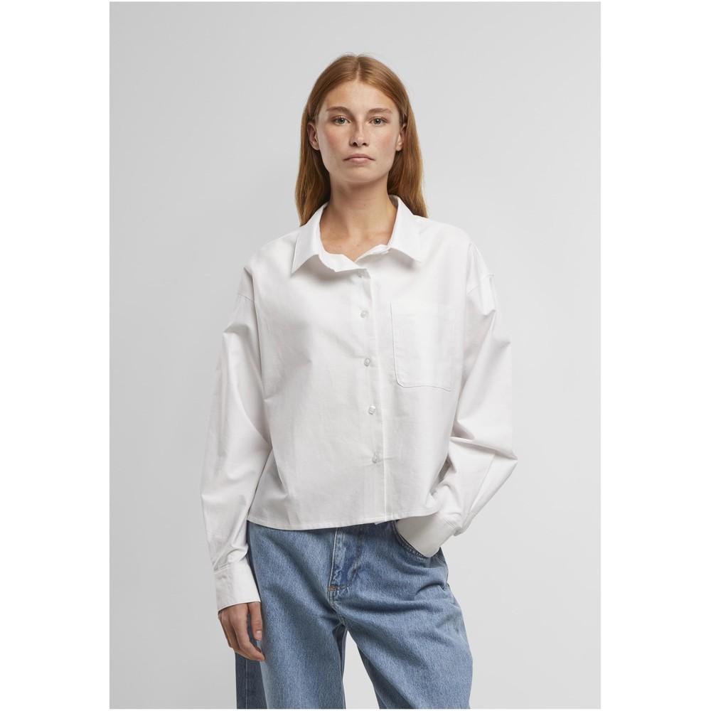 Urban Classics - Short Oxford Blouse - White